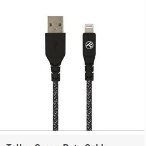 Tellur Green Data Cable, Apple MFI Certified, USB To Lightning, 2.4A, 1m, Nylon,